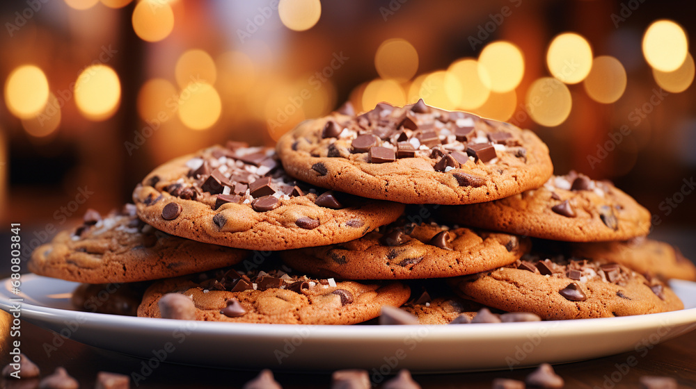 cookies on a plate HD 8K wallpaper Stock Photographic Image 