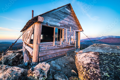 Last Light On Weathered Fire Lookout photo
