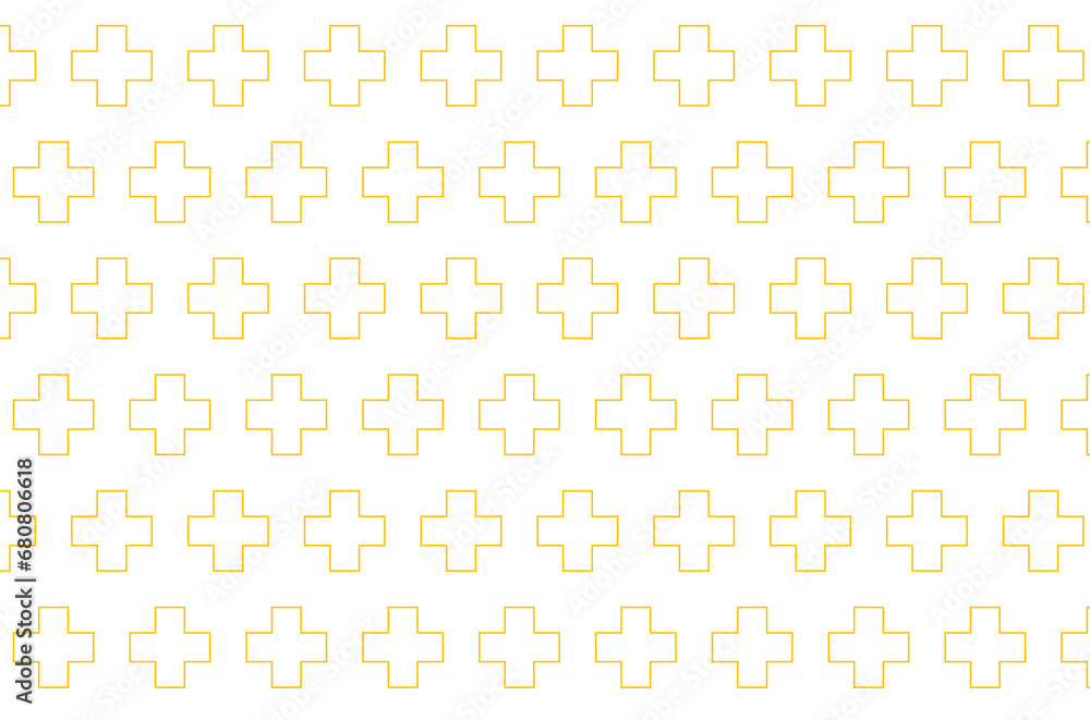 Digital png illustration of yellow crosses on transparent background