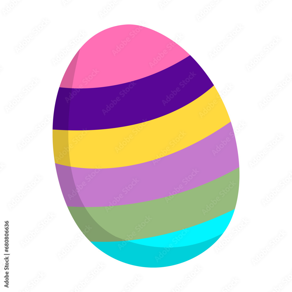Colorful easter eggs on white background.