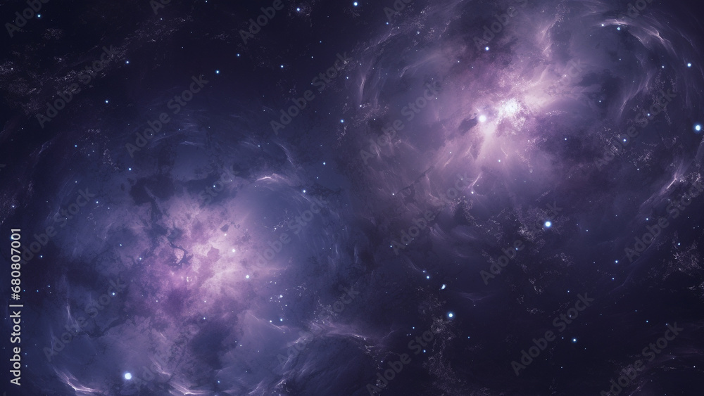 Obraz premium Eclipse Black and Astral Lavender Cosmic Nebula Abstract Pattern