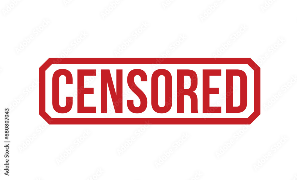 Censored stamp red rubber stamp on white background. Censored stamp sign. Censored stamp. Censored stamp red rubber stamp on white background. Censored stamp sign. Censored stamp.