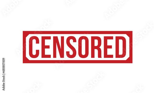 Censored rubber stamp vector illustration on white background. Censored rubber stamp