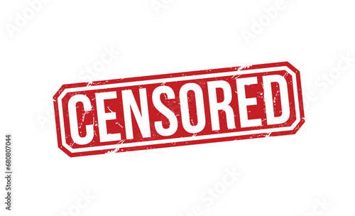 Censored rubber stamp vector illustration on white background. Censored rubber stamp
