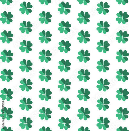 Digital png illustration of rows of green clovers on transparent background