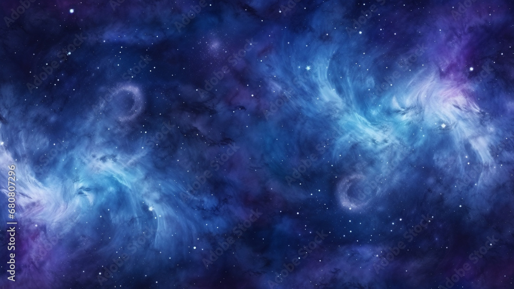 Galactic Blue and Purple Haze Cosmic Nebula Abstract