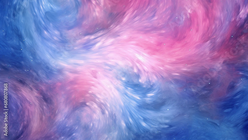 Interstellar Pink and Infinite Blue Nebula Cosmic Themed Pattern