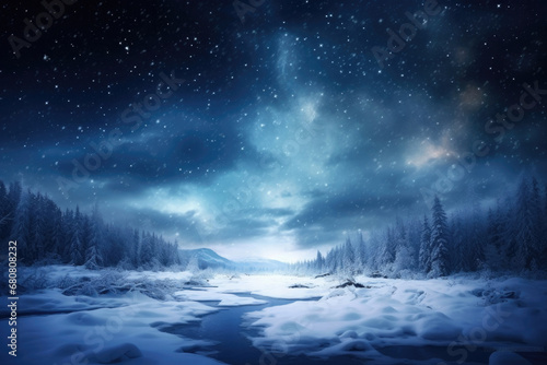 Winter landscape background © Venka