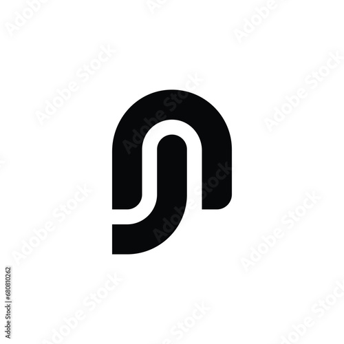 AJ or JA monogram letter logo design photo