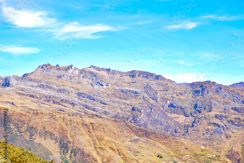 Landscape with blue sky in the mountains