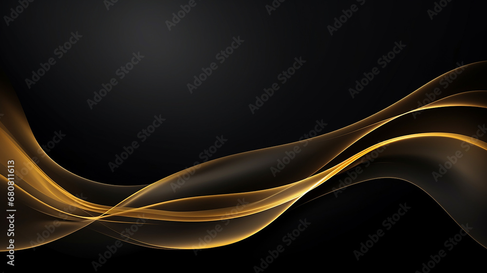 golden wave on black background luxury modern concept golden wave on black background luxury modern concept