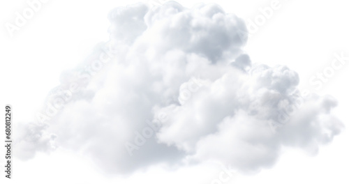 white cloud isolated on transparent background