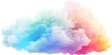 rainbow cloud isolated on transparent background