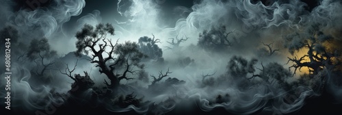 Fog Darkness Smoke Mist On Wooden , Banner Image For Website, Background abstract , Desktop Wallpaper