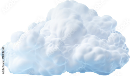 White cloud isolated on transparent background