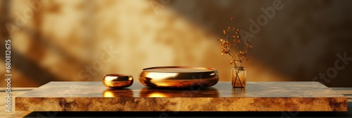 Gold Stucco Table Nature Shadow On , Banner Image For Website, Background abstract , Desktop Wallpaper