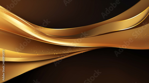paper cut background style with luxury golden line sparkle.
