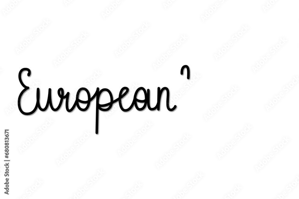 European Union handwriting animation. European Union handwriting animation.