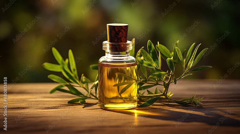 closeup of essential oil on wooden table closeup of essential oil on wooden table