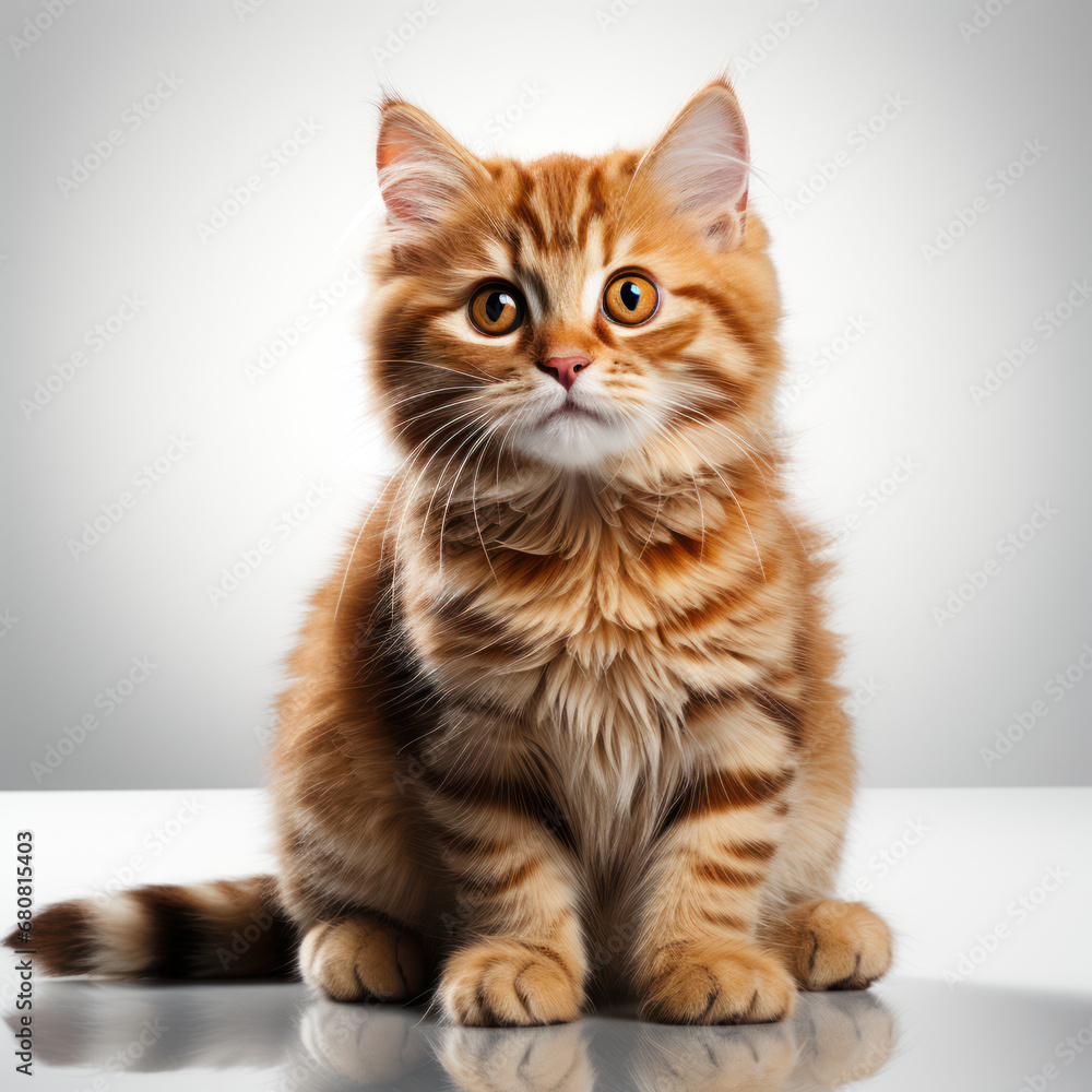 cat on white background