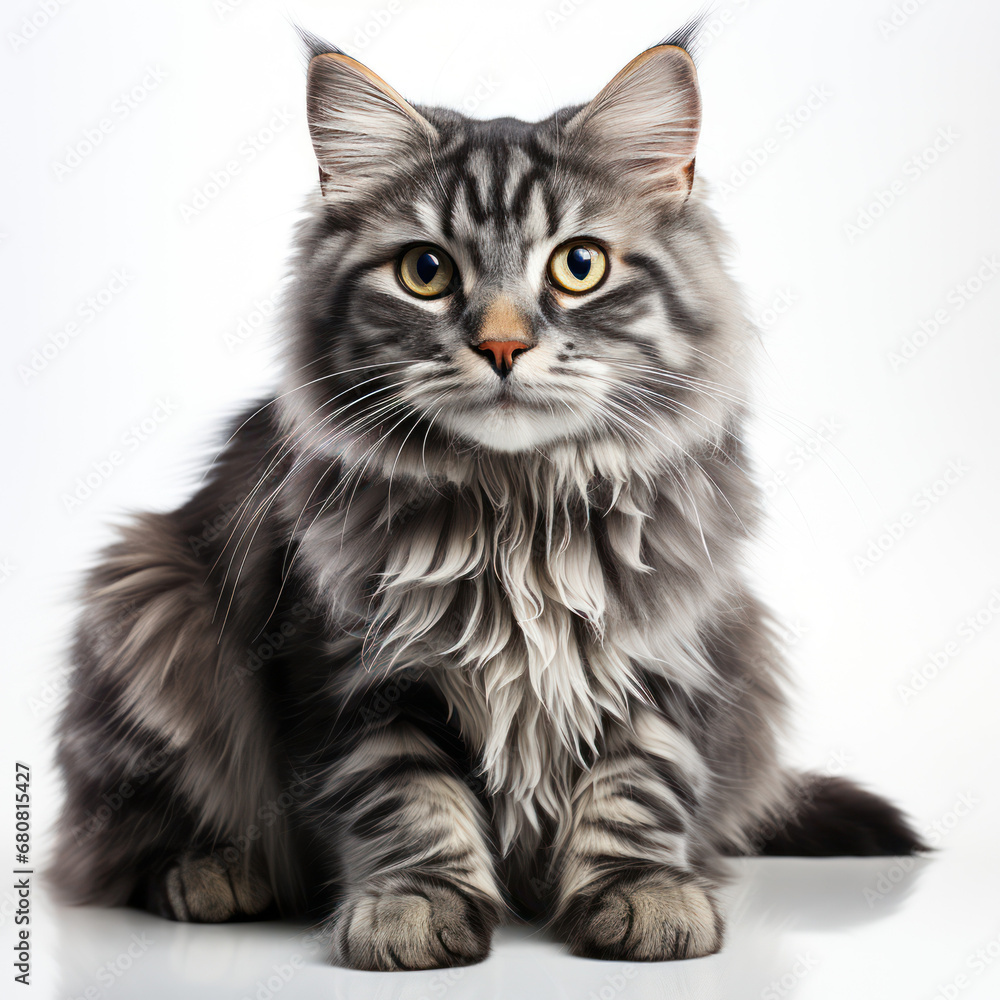 cat on white background cat on white background