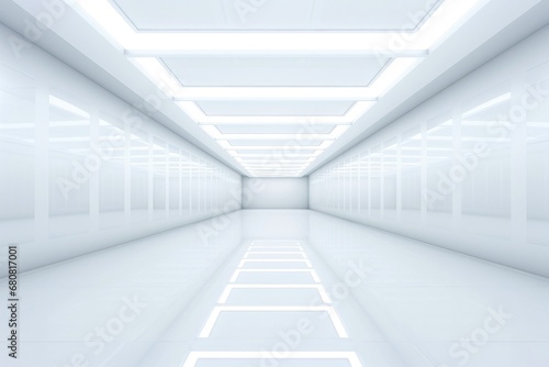 Abstract futuristic architecture background, Minimal technology white backdrop