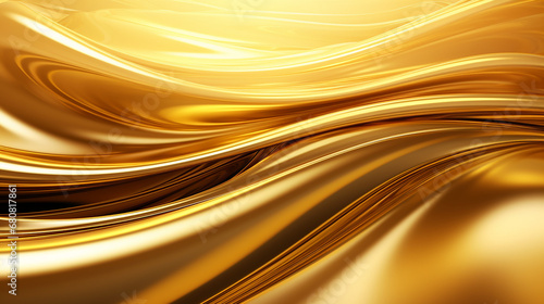 liquid gold 3d rendering