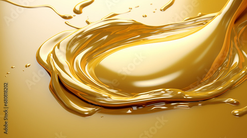 Fototapeta Naklejka Na Ścianę i Meble -  liquid gold 3d rendering illustration