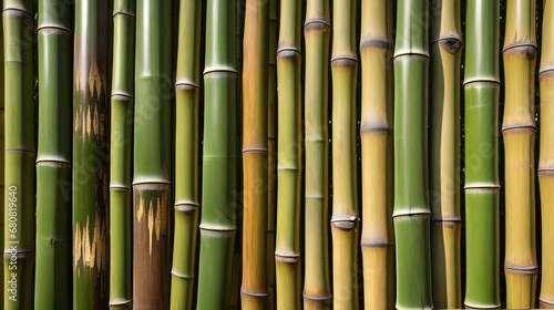 Bamboo Brilliance  Fence Texture Background Panorama