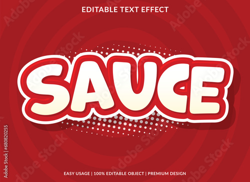 sauce editable text effect template use for business logo and brand