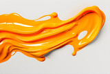 splashes of   orange      paint, soft lines on a   white   background, 3d illustratioin, generated ai