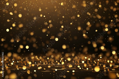 abstract background gold bokeh circles