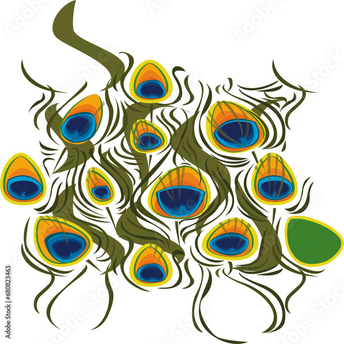 abstract background with circles The Beauty of Pee Cock