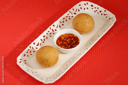 Homemade snack - potato croquettes or aloo bonda