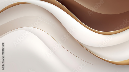 elegant white overlap brown shade background with line