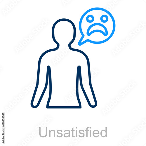 Satisfied and customer icon concept