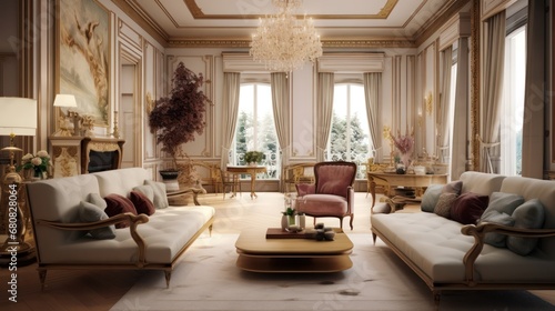 Interior Design of a Luxury and Classy Living Room © Left