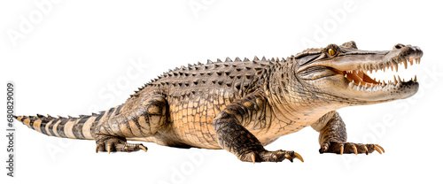 Fierce crocodile on transparent background PNG