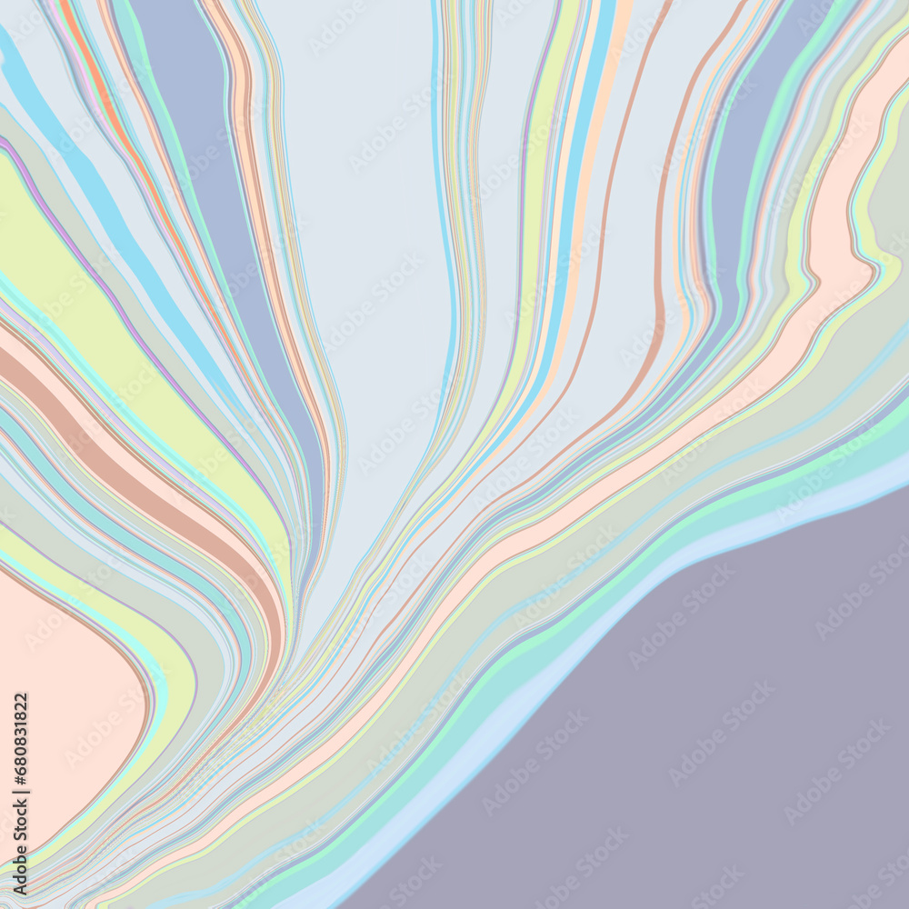 Delicate light pastel abstract geometric swirl marble pattern Wavy curved stripes Fantasy stylized tree, plant, flower Delicate light pastel abstract geometric swirl marble pattern Wavy curved stripes Fantasy stylized tree, plant, flower