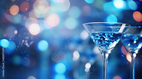 Martini Glass with Bokeh Effect