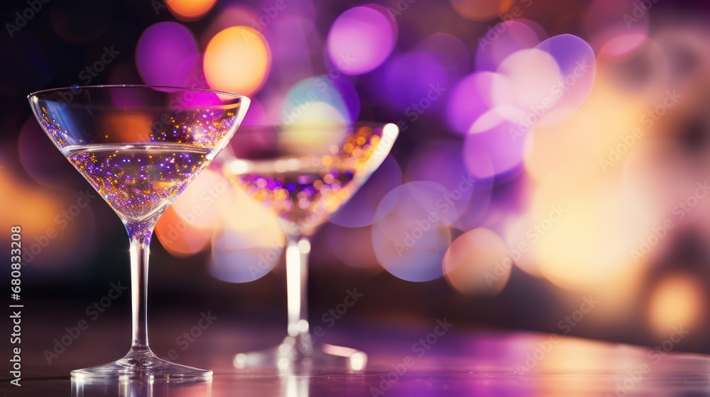 Martini Glass with Bokeh Effect Martini Glass with Bokeh Effect
