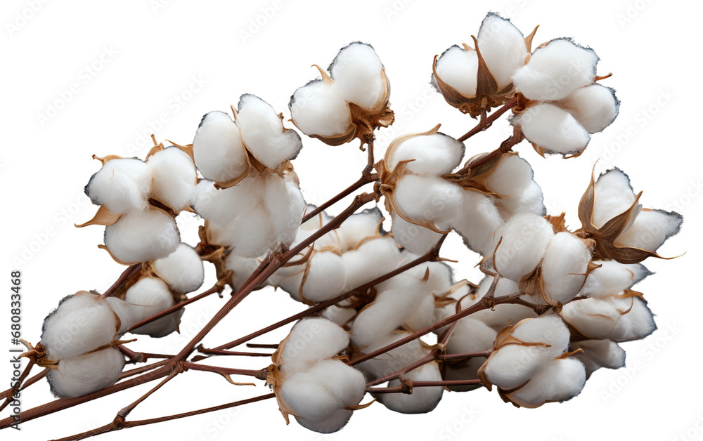 Stunning Pretty Desert Cotton Aerva Isolated on Transparent Background PNG.