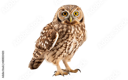Amazing Big Eyes Desert Biome Owl Anthene Isolated on Transparent Background PNG.