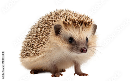 Marvelous Small Colorful Desert Hedgehog Isolated on Transparent Background PNG.