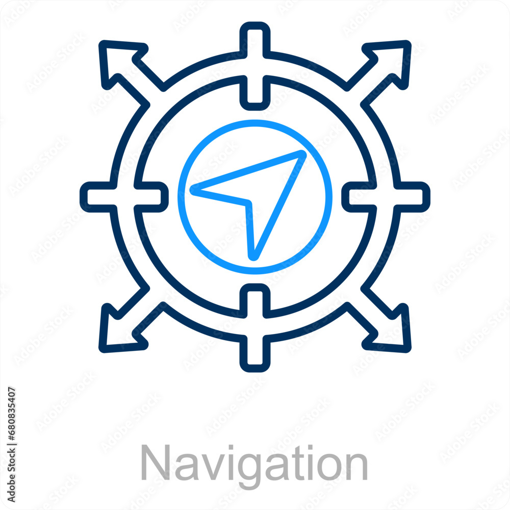 Indicate Direction and way icon concept Indicate Direction and way icon concept