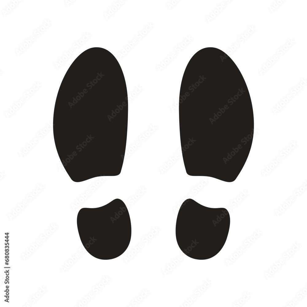 casual shoe foot print vector  - obrazy, fototapety, plakaty 
