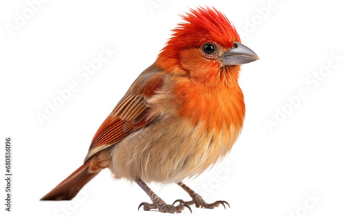 Colorful Attractive Red Bearded Titi Isolated On Transparent Background PNG.