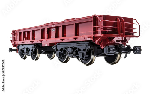 Stunning Brown Color Train Bogie Isolated On Transparent Background PNG.