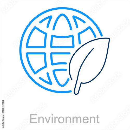 Environment and ecology icon concept