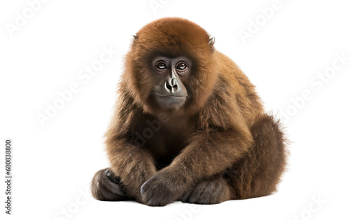 Stunning Woolly Monkey Isolated On Transparent Background PNG. © Haider